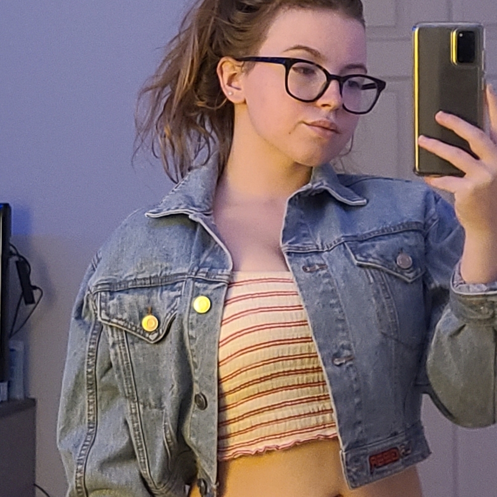 cute cropped jean jacket